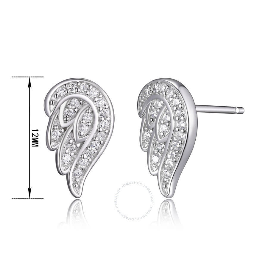 Pave Set Square Cubic Zirconia Center Designer Earrings Rhodium Plated Sterling Silver Pave Set Square Cubic Zirconia Center Designer Earrings Rhodium Plated Sterling Silver